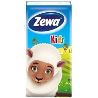 Платочки бумажные трехслойные Zewa Kids, 10 шт (1 упаковка)
