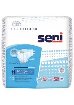 Подгузники для взрослых Seni Super Large L (100-150 см), 10 шт