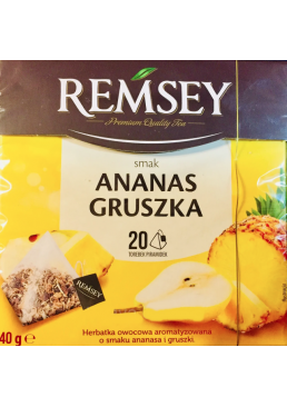 Чай фруктовий REMSEY зі смаком ананаса і груші, 20 пакетиків