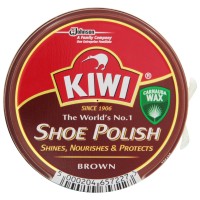 Крем для взуття в банку KIWI Shoe Polish Коричневий, 50 мл
