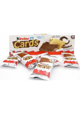 Печиво Kinder Cards бісквітної-вафельний з кремом, 128 г