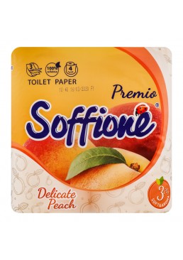 Бумага туалетная Soffione Delicate Peach Premio Soffione, 4 шт