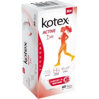 Ежедневные гигиенические прокладки Kotex Active Део Эсктра Тонкие, 60 шт