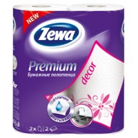 Паперові рушники Zewa Premium 2-шарові Декор Білі, 2 шт