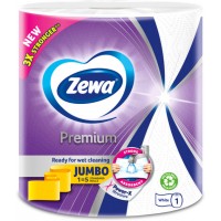 Паперові рушники Zewa Jumbo Premium 3 шари 1 рулон, 230 відривів