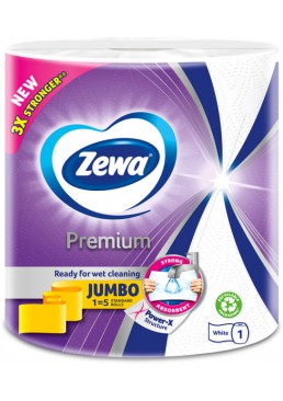 Бумажные полотенца Zewa Jumbo Premium 3 слоя 1 рулон, 230 отрывов 
