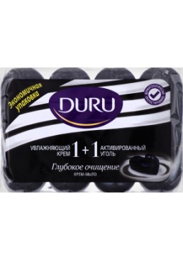 Мыло Duru Soft Sensations 1+1 Активированный уголь, 4*90 г