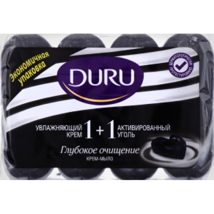 Мило Duru Soft Sensations 1 + 1 Активоване вугілля, 4 * 90 г - 