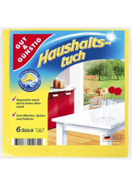 Салфетка микрофибра G&G Haushalts-tuch для уборки, 6 шт