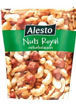 Суміш горіхів Alesto Mixed Nuts Royal (ядра волоського горіха, фундука, кешью і бланширує мигдаль), 200 г
