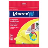 Салфетки Vortex для сухой и влажной уборки вискозные, 5 шт