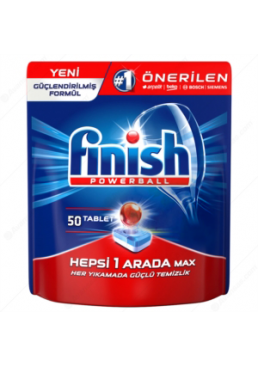 Таблетки для посудомийних машин FINISH Powerball All in 1, 50 шт