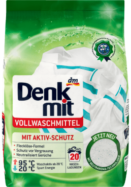 Пральний порошок Denkmit White від сильних забруднень, 1.35 кг (20 прань)