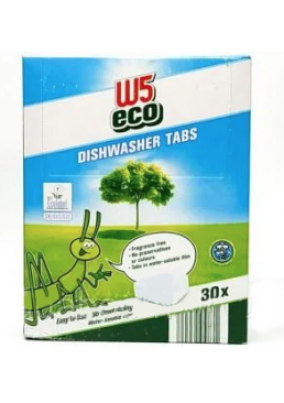 Органические таблетки для посудомоечных машин W5 Eco Geschirr-Reiniger Tabs Nature, 30 шт