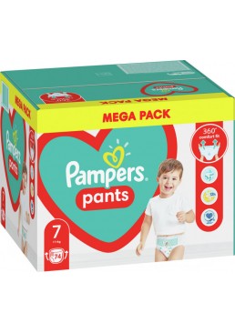 Подгузники - трусики Pampers Pants Размер 7 (17+ кг), 74 шт