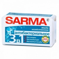 Мыло хозяйственное Sarma антибактериальное, 140 гр
