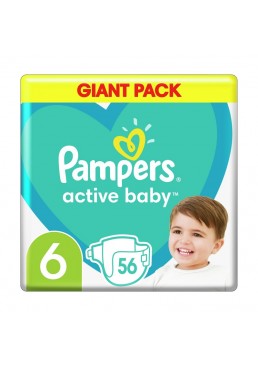 Подгузники Pampers Active Baby Размер 6 (15+ кг), 56 шт