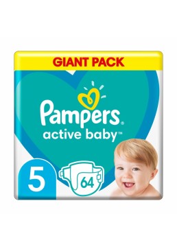 Подгузники Pampers Active Baby размер 5 (11-16 кг), 64 шт