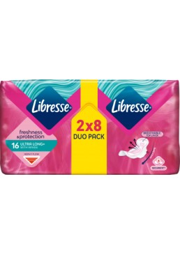 Гигиенические прокладки Libresse Ultra Super Soft  5 капель, 16 шт
