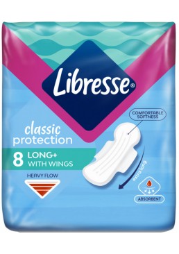 Гігієнічні прокладки Libresse Classic Protection Long, 8 шт