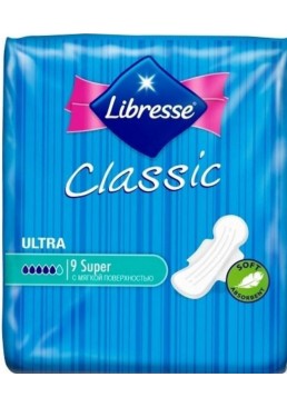 Гігієнічні прокладки Libresse Classic Ultra Clip Super Soft 7 мм 9 шт