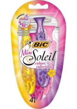 Набор одноразовых станков для бритья BiC Miss Soleil colour collection, 4 шт