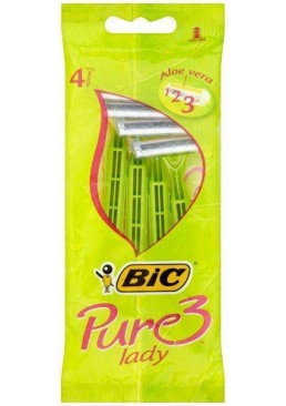 Набір одноразових станків для гоління BiC Pure 3 Lady, 4 шт