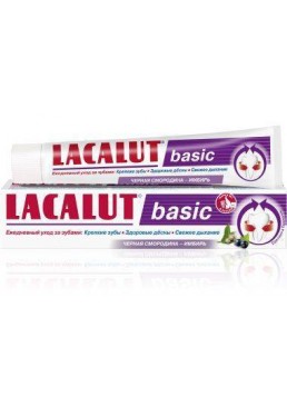 Зубная паста Lacalut basic черная смородина и имбирь 75 мл 
