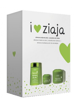 Набор косметики Ziaja Зеленые оливки (крем для лица, масло для тела, жидкость для демакияжа)