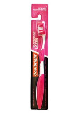 Зубная щетка Coolbright Laser Technology Pink Medium, 1 шт