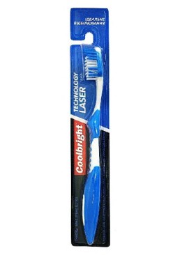 Зубная щетка Coolbright Laser Technology Blue Medium, 1 шт
