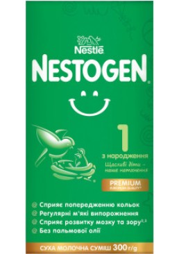 Смесь сухая молочная Nestogen 1 с лактобактериями L. Reuteri для детей с рождения, 300 г