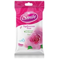 Серветки вологі Smile Бурбонская троянда, 15 шт