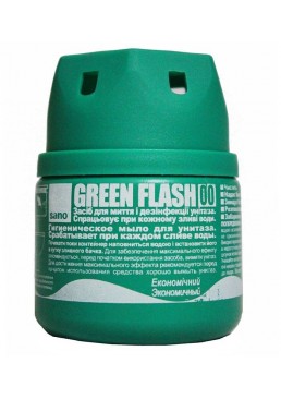Средство для унитаза Sano Green Flash для мытья и дезинфекции, 200 г