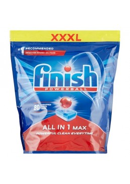 Таблетки для посудомийної машини FINISH Powerball All-in-1 Max, 80 шт