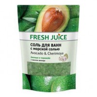 Соль для ванны Авокадо и черимойя Fresh Juice 500г (Фреш Джус)