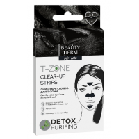 Очищающие полоски для Т-зоны с бамбуковым углем Beauty Derm T-Zone Clear-Up Strips, 3 шт