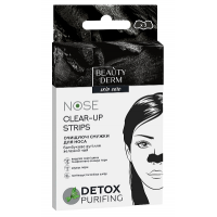 Очищаючі смужки для носа з бамбуковим вугіллям Beauty Derm Nose Clear-Up Strips, 3 шт