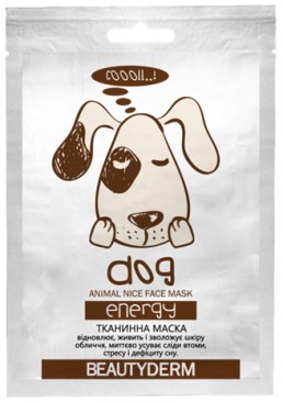 Тканевая маска для лица BeautyDerm Animal Dog Energy Восстанавливающая, 25 мл