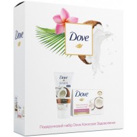 Подарочный набор Dove Кокосовое удовольствие (мыло + крем для рук)