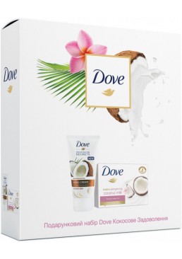 Подарочный набор Dove Кокосовое удовольствие (мыло + крем для рук)