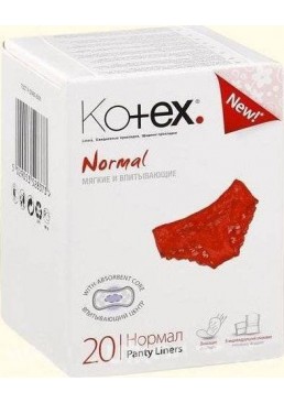 Щоденні гігієнічні прокладки Кotex Нормал, 20 шт