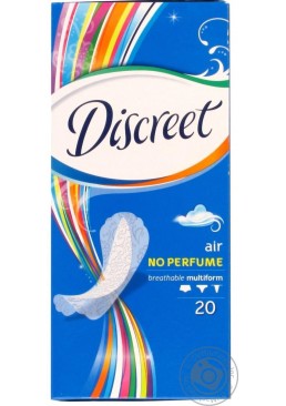 Щоденні прокладки Discreet Air No Perfume, 20 шт