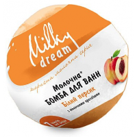 Бомба для ванн Milky Dream Белый персик с молочными протеинами, 100 г