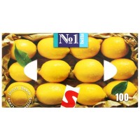 Платочки бумажные универсальные двухслойные Лимон №1 Bella, 100 шт