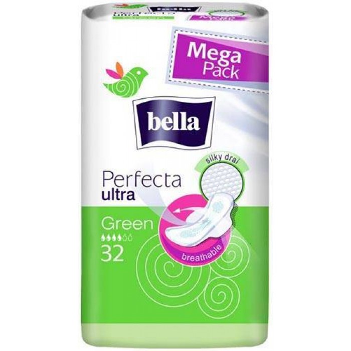 Гигиенические прокладки Bella Perfecta Ultra Green 4 капли, 32 шт - 