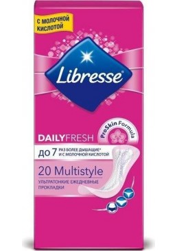 Щоденні гігієнічні прокладки Libresse Dailyfresh Multistyle, 20 шт