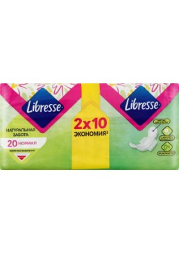 Гігієнічні прокладки Libresse Natural Care Ultra Clip Normal 3 мм, 20 шт