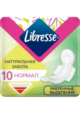 Гігієнічні прокладки Libresse Natural Care Ultra Clip Normal 3 мм, 10 шт