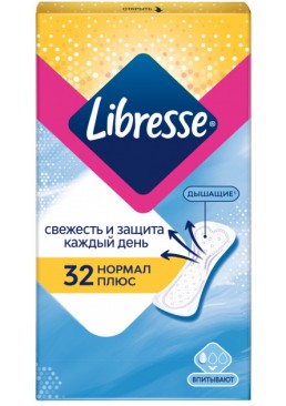 Ежедневные прокладки Libresse Dailyfresh Normal Plus, 32 шт